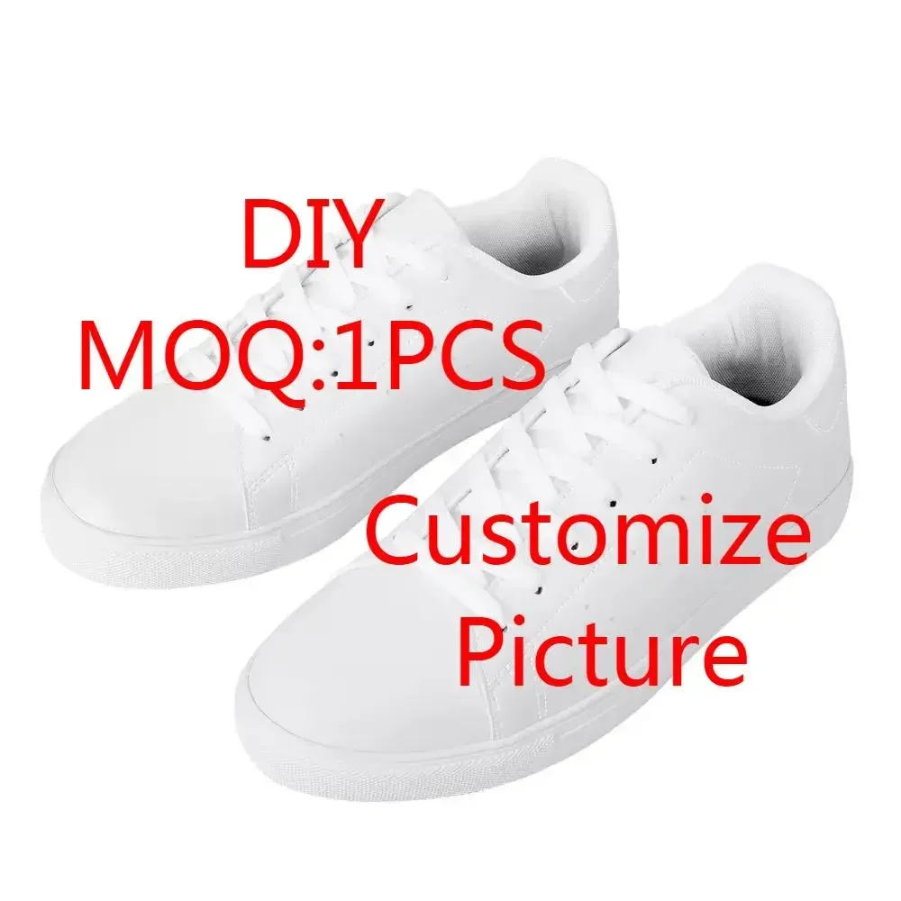 Women Men White Lace-up Tennis Sneakers Animals Pattern Female Platform Casual Couple Canvas Shoes Breathable