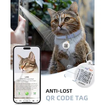 Cat Collar with Bell, Stretch Elastic Quick Release, Modifiable Pet Online Profile Page, Multiple Emergency Contact 2