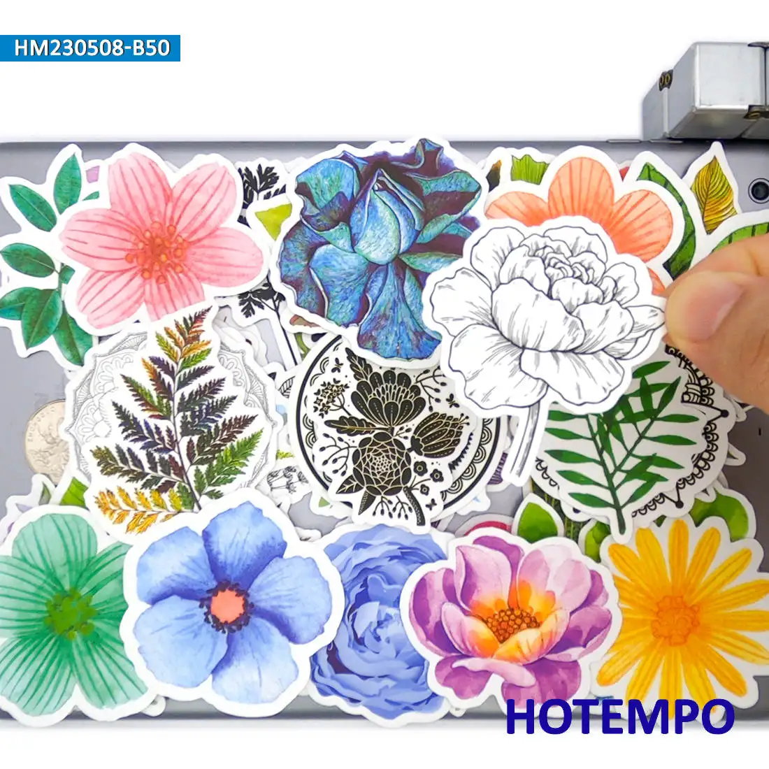

20/30/50Pieces Beautiful Flowers Colorful Graffiti Cute Plants Stickers for Kids Scrapbook Luggage Bike Car Phone Laptop Sticker