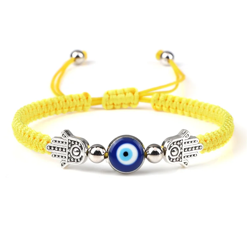 Bracciale Regolabile Con Croce Turchese E Corda Intrecciata – Unisex Portafortuna