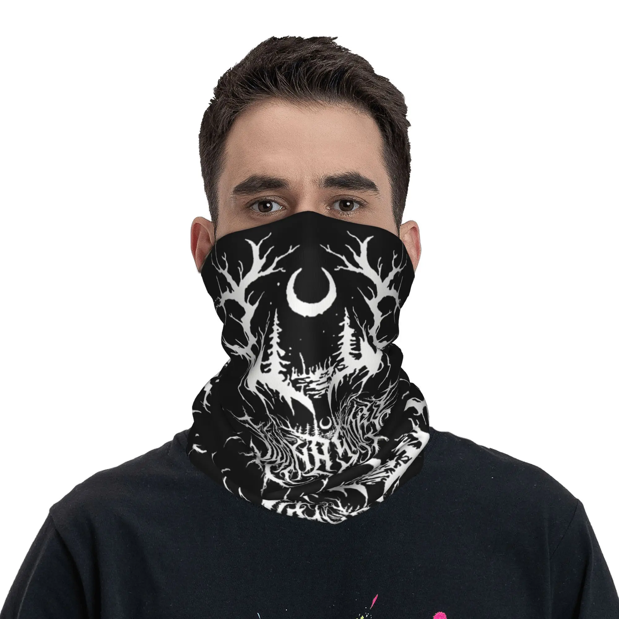 Lornas Death Metal Music Shores Bandana Neck Gaiter UV Protection Face Scarf Cover Women Men Headwear Tube Balaclava