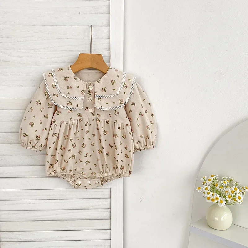 Autumn Floral Lace Kids Dress for Girls