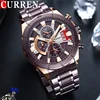 CURREN New Man WristWatch Waterproof Chronograph Men Watch Military Top Brand Luxury Brown Stainless Steel Sport Male Clock 8401 1