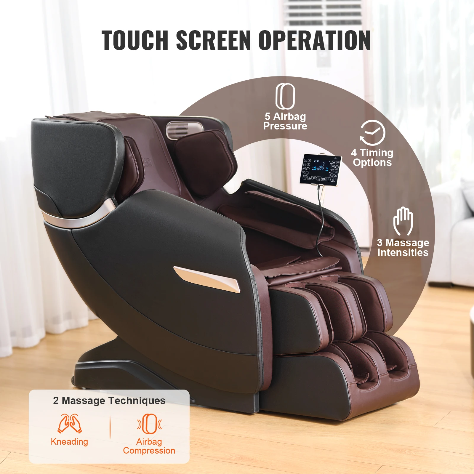 Full Body Zero Gravity Massage Recliner with Heating and Bluetooth