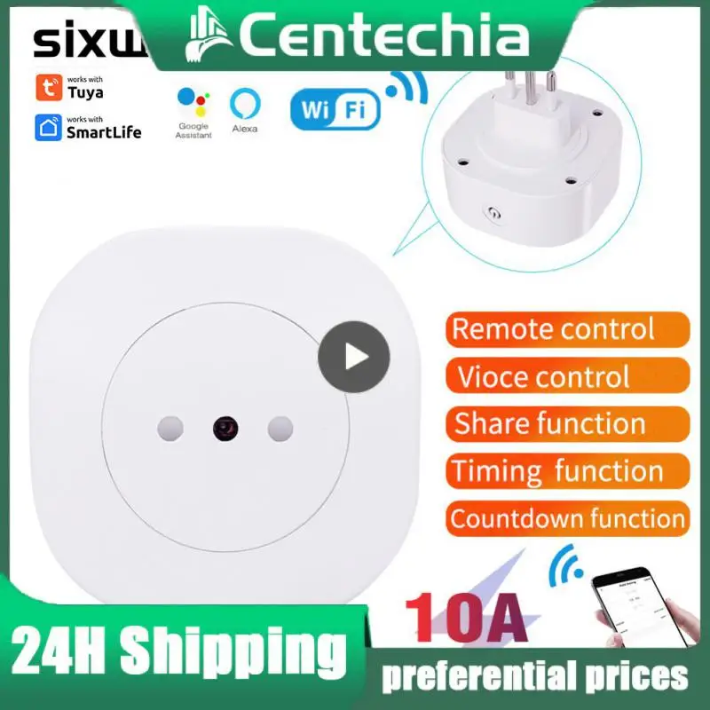 

Умная розетка Tuya с Wi-Fi, 16 А/10 А
