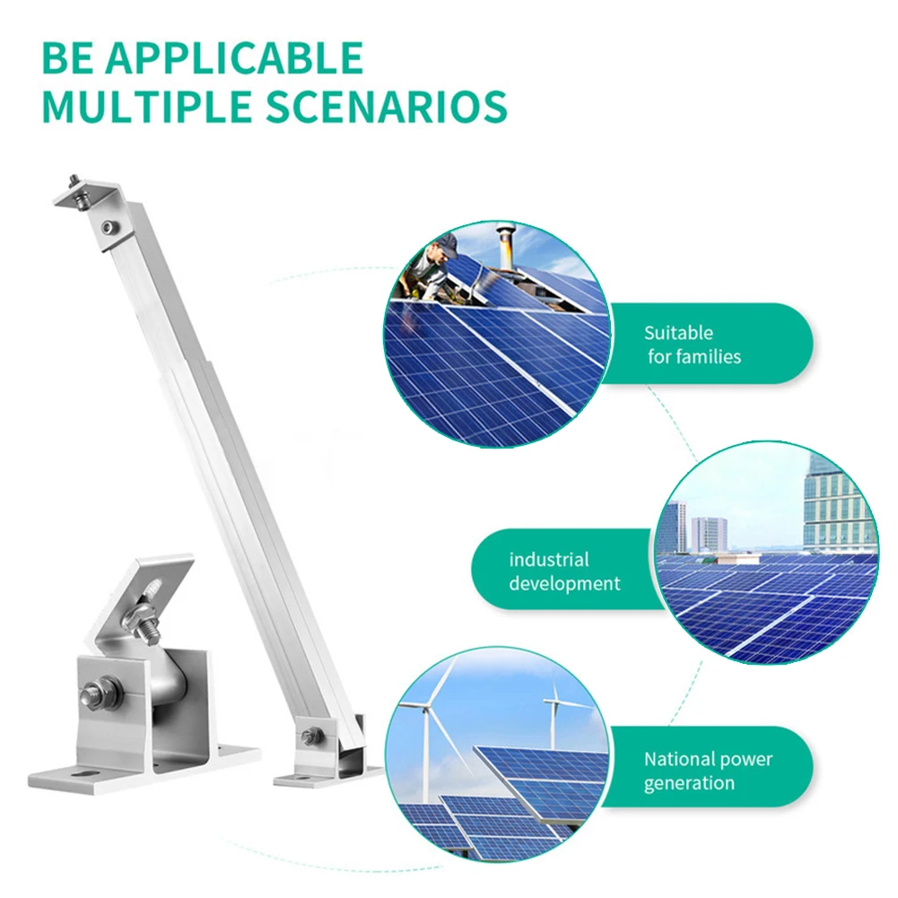 

Solar Holder End Clamp Kit,Solar Panel Bracket, Adjustable Flat Roof Mounting Adjustable Solar Panel Mount For Roofs Walls