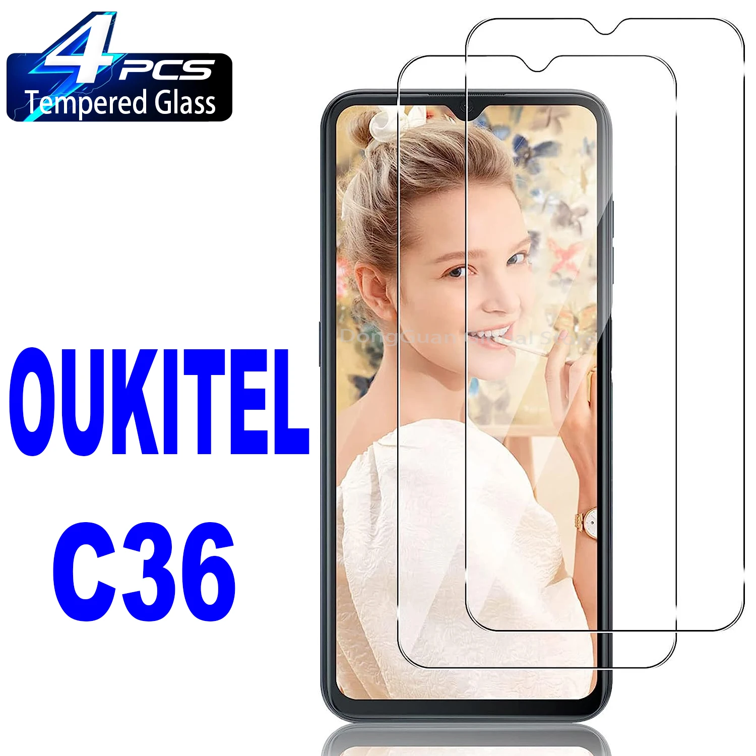 

2/4 шт. закаленное стекло для OUKITEL C36 Защитная стеклянная пленка для экрана