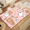 DUDU BUBU Cartoon Printed Dish Drying Mat Super Absorbent Coffee Drain Pad Tableware Quick Dry Rug Kitchen Dinnerware Placemat 2