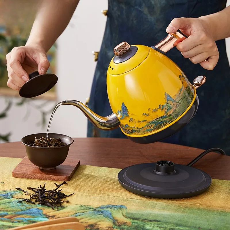 0.8L 800w Automatic Power Off Art Retro Electric K...