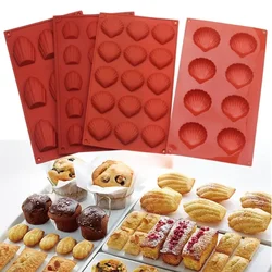 Madeleine Pan Nonstick Silicone Madeleine Molds Shell Shape Baking Cake Mold Pan DIY Bakeware Pan Kitchen Accessories