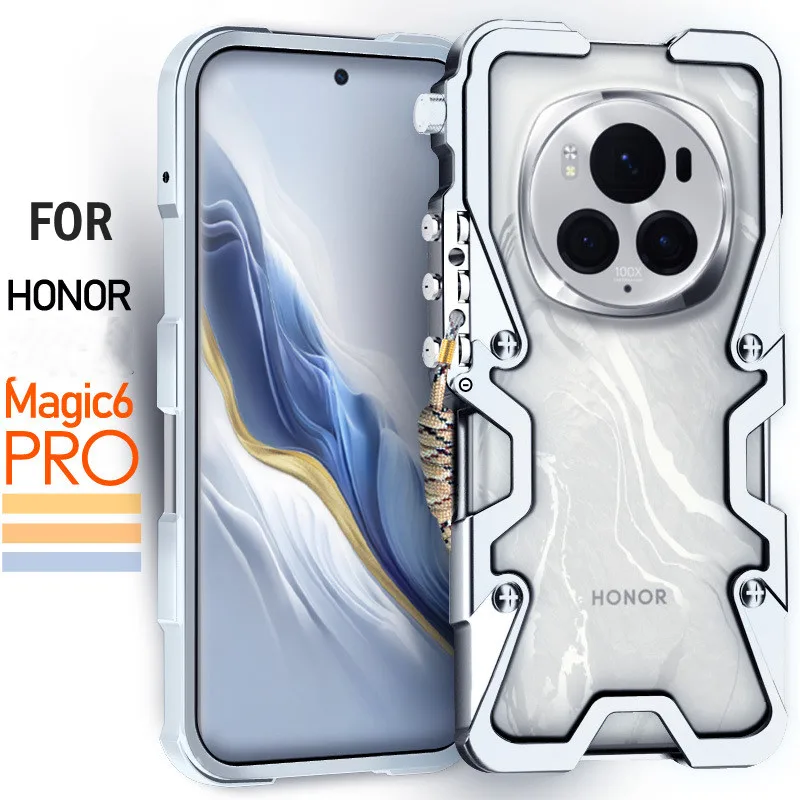 Custodia In Metallo Resistente Per Honor Magic 6 Pro Cover In Alluminio Antiurto Per Honor Magic 6 5 4 Pro Custodia Ultra Anti-Goccia