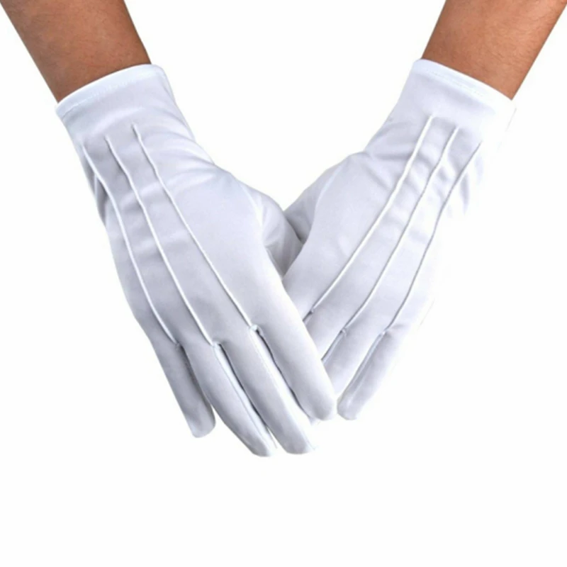 White Cotton Gloves Detail 4