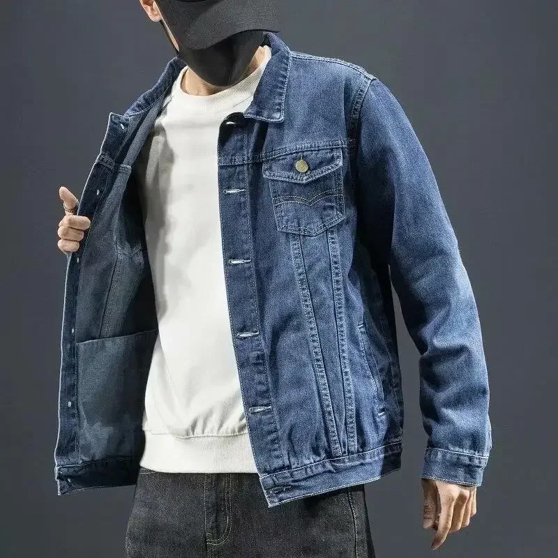 Casual Men's Jean Jacket Pocket Denim Jacket Top