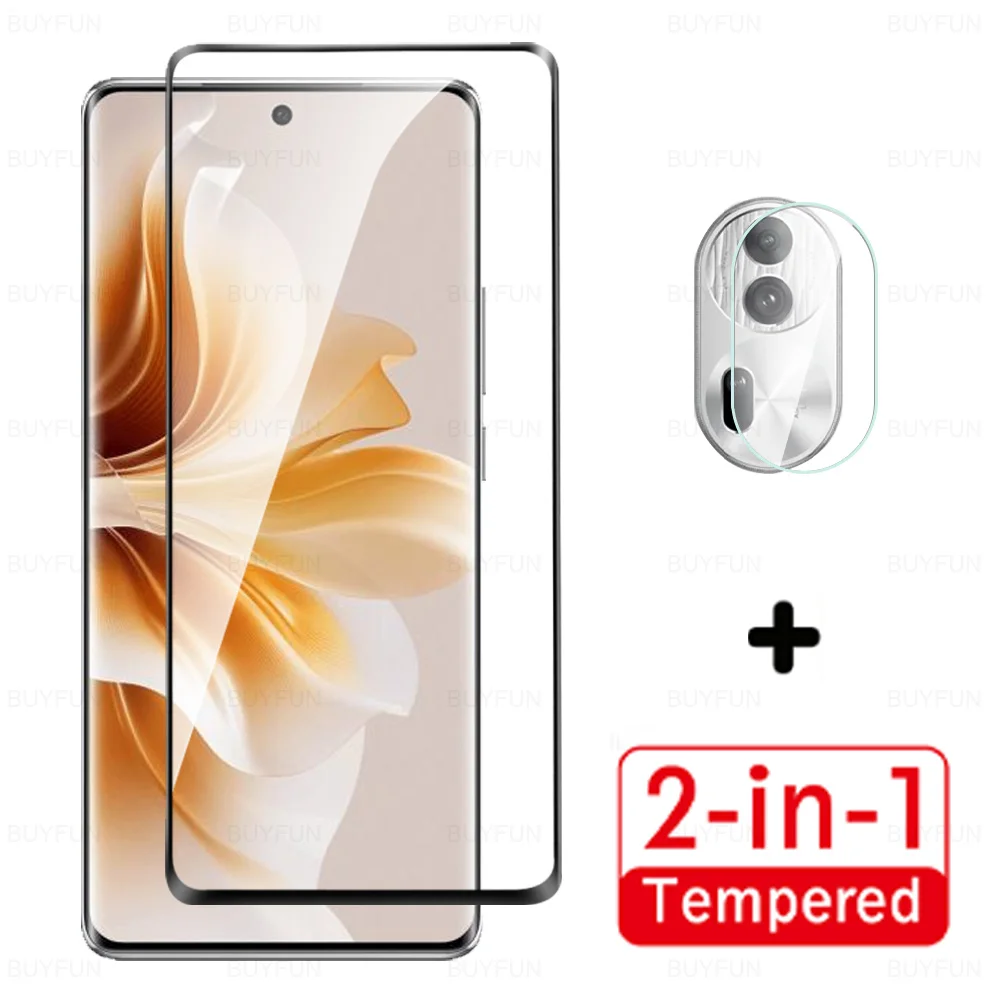

Изогнутое закаленное стекло 2 в 1 для Oppo Reno11 Pro 5G Appo Orro Reno 11 11Pro Reno11Pro 2024, Защитная пленка для объектива