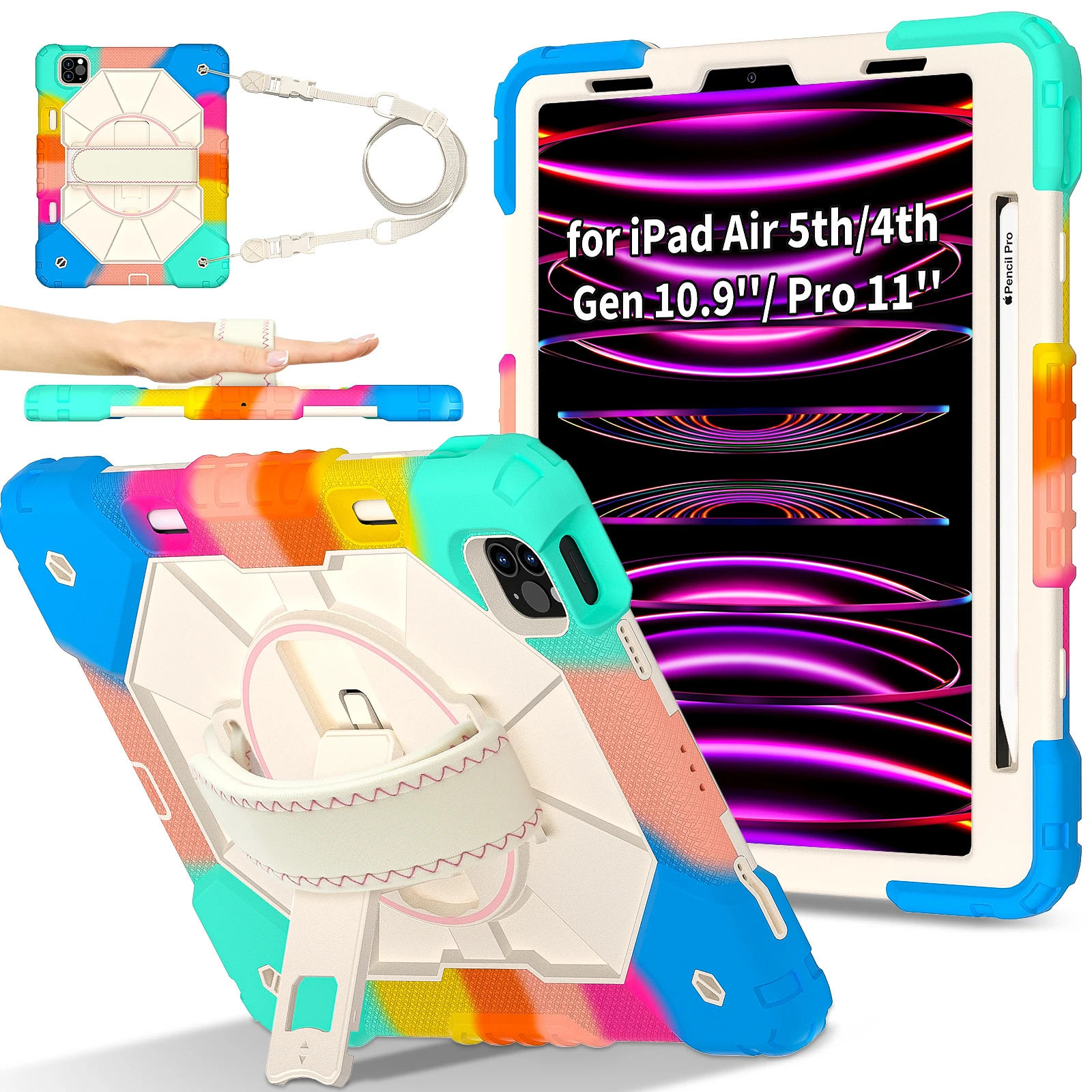 Rotating Stand Cover with Full-Body Protection and Strap