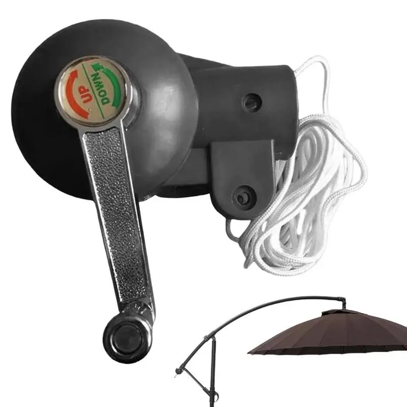 

Рукоятка для пляжного зонта, ручная рукоятка для внутреннего дворика, наружный черный окрашенный зонт, аксессуары для двора