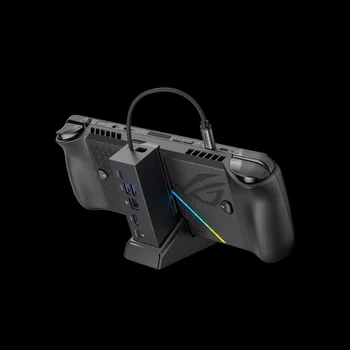 USB C 6-in-1 Docking Station for ROG Ally X, ROG Ally X Dock with HDMI 4K@120Hz,Gigabit Ethernet,PD 100W Charging for ROG Ally X 1