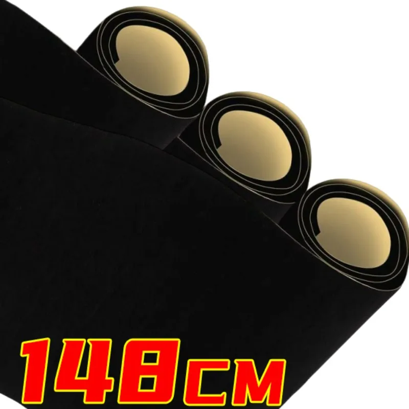 Luxury Velvet Self-Adhesive Car Interior Decoration Fabric - Black, Gray, Red (40x148cm)