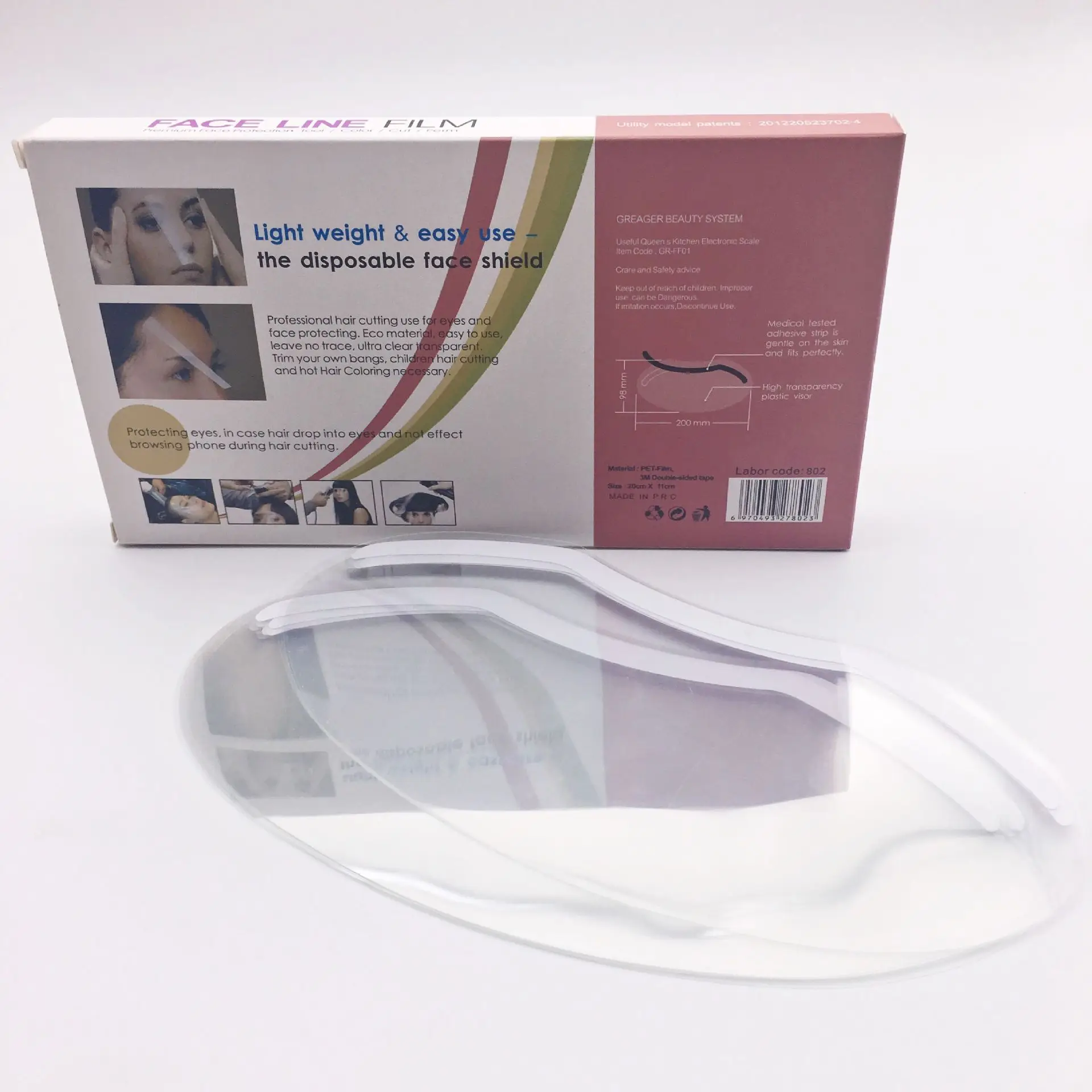 Barbershop 100 PCS Makeup Shower Face Shields Visors Disposable Masks for Hairspray Salon Supplies Hairdressing Tools Best Sellers In Beauty & Health
