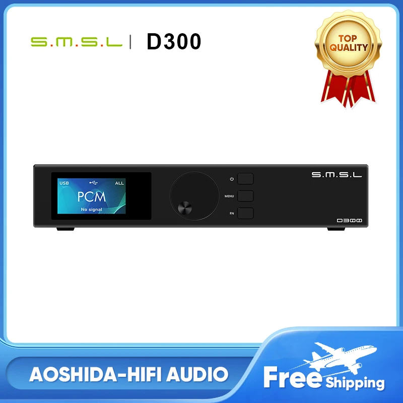 

ЦАП SMSL D300 DAC AUDIO DAC ROHM BD34301EKV Chip DSD512 PCM 768kHz 32bit Bluetooth5.0 APTX XMOS XU208 декодер с дистанционным управлением