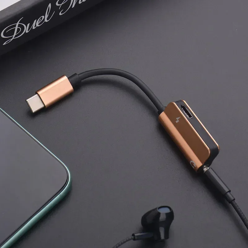 

Адаптер DAC USB C 2 в 1, адаптер для наушников типа C на 3,5, аудиоадаптер типа c на наушники с разъемом 3 мм, AUX usb c 3,5, 1 шт.