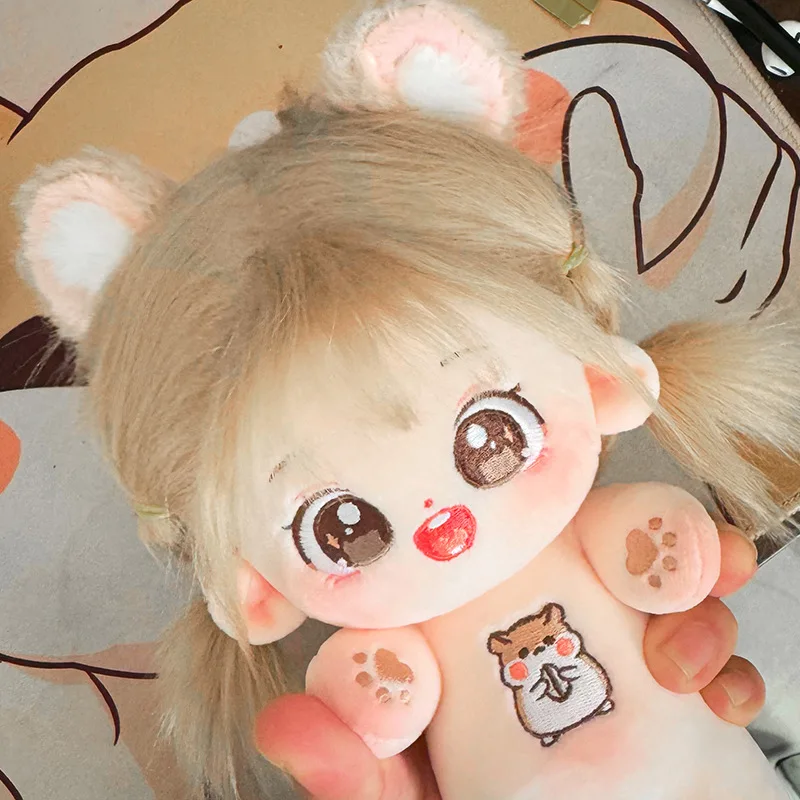 20cm Idol Doll Plush Cotton Star Dolls Cute Stuffed Baby Plushies Hamster pattern No Attributes Dolls Toys Fans Collection Gift 2