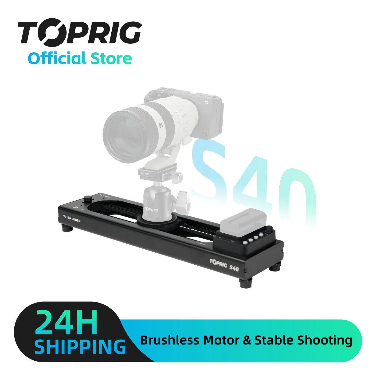 

Toprig S40 motorized camera slider video photo dolly slider systems for macro photography,Follow focus,photographic studio kit