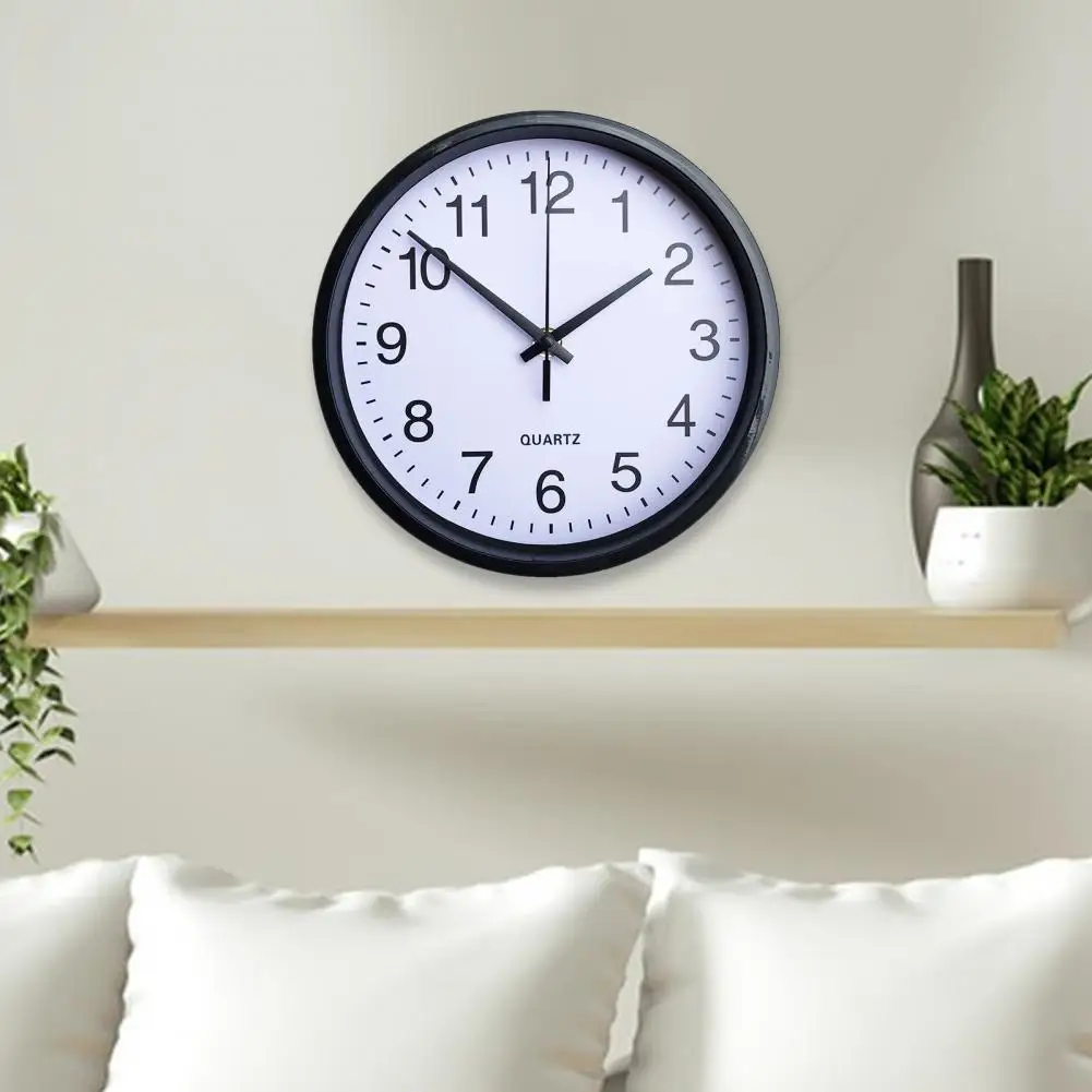 Durable Wall Clock Quartz Sweep Movement Wall Clock Number Round Wall Clock for Home Office Decoration Silent Non-ticking 8 Inch 2