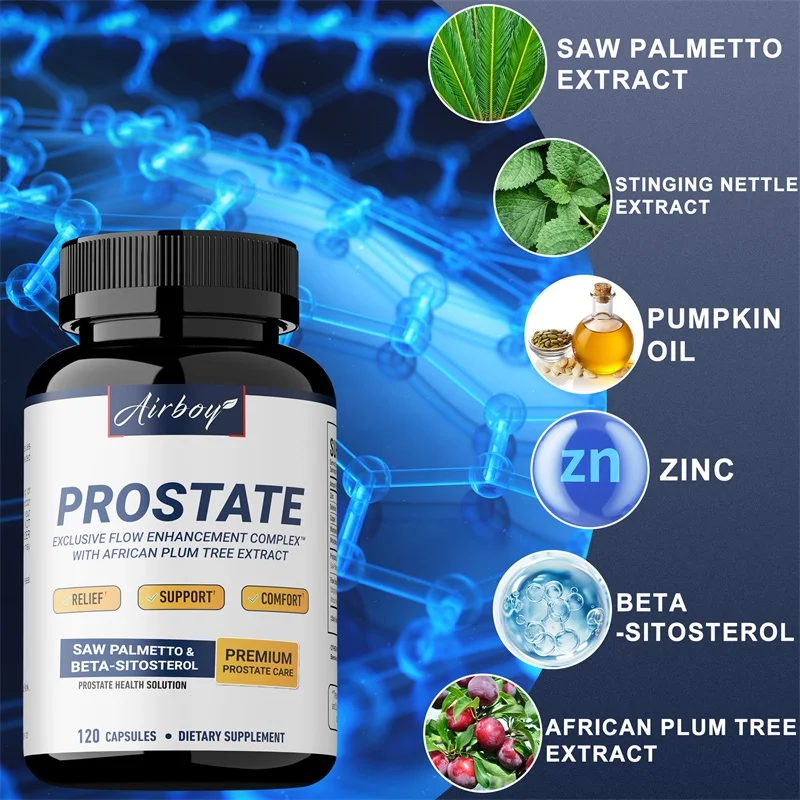 Men's Prostate Capsules With Saw Palmetto, Improve Performance, Relieve Bladder & Urination Problems, Reduce Toilet Trips