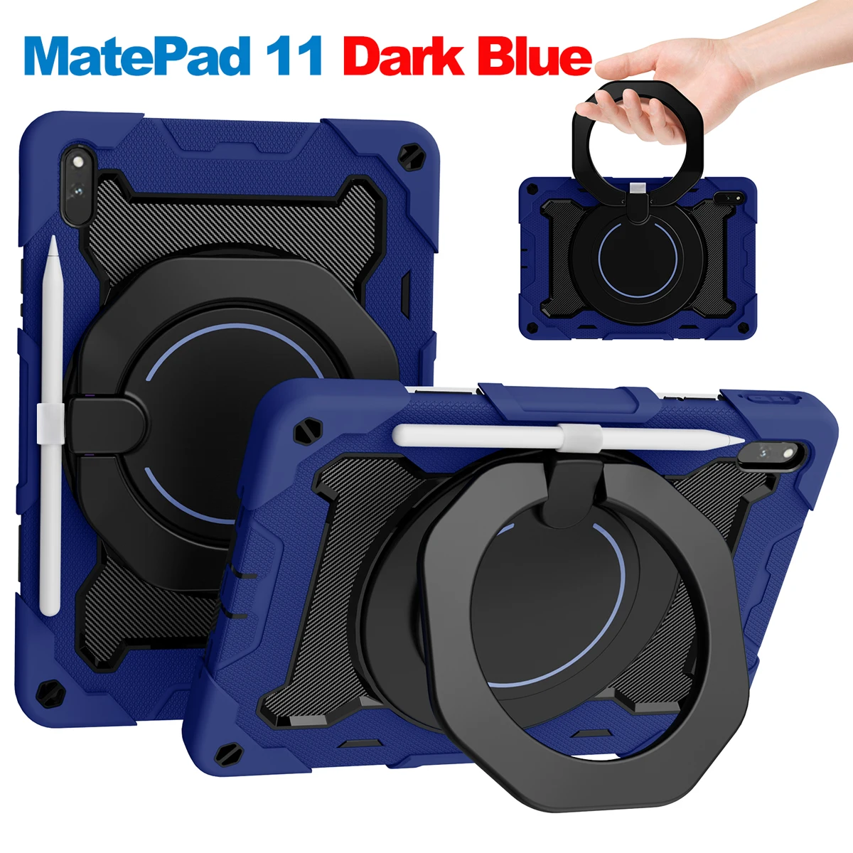 Heavy Duty Shockproof Case For Huawei MatePad 11 2021 10.95 DBY-W09 DBY-L09 Kickstand Silicon Tablet Cover With Shoulder Strap_voghion.com