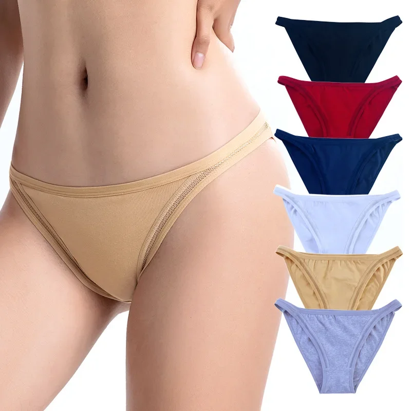 

3Pcs Cotton Seamless Panties Women Low Waist Panty Briefs Underwear Female Underpants Comfort Hollow Panties Sexy Lingerie M-XL