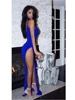 Women's Dress Deep V Low Cut High Elastic Sexy Tight Dress Nightclub Side High Split Skirt Party Fun Banquet Bodycon Long Dress 5