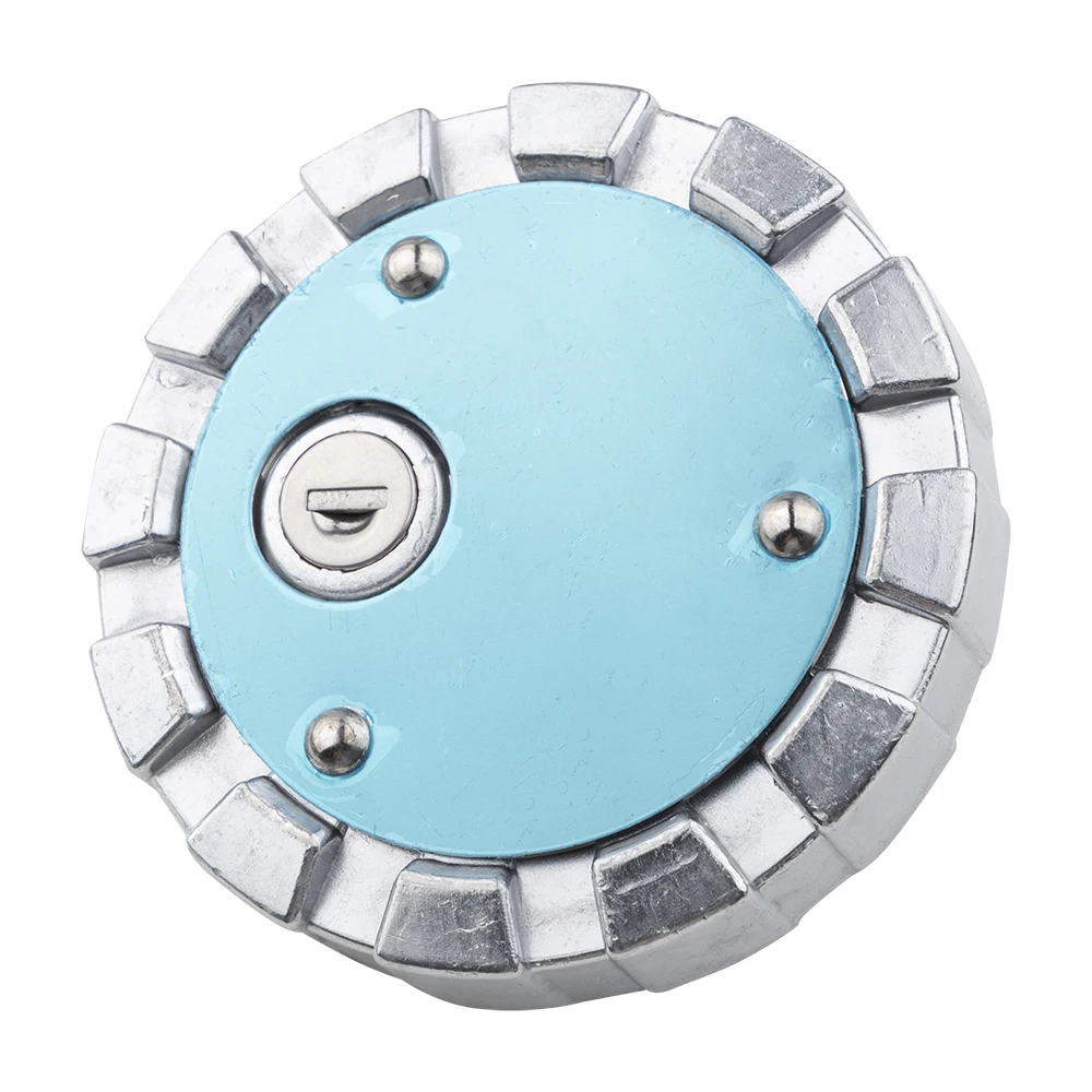 Locks ULZOZN Locking Diesel Fuel Cap For 3 1/2" Course Thread 5.5 TPI Vented Semi Truck Fuel Tank Locking Gas Cap Fit For Kenworth Peterbilt Freightliner Western Star Fuel Caps With 2 - Foto 2