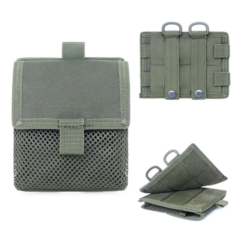 

Tactical EDC Pouch Molle Patch Board Panel Magazine Pouch Waist Pack Hook Loop Walkie Talkie Holder Hunting Utility Tool Bag