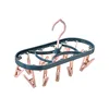 Plastic Drying Rack 12 Clips Windproof Multifunctional Dormitory Household Underwear Socks Drying Rack #2890 5