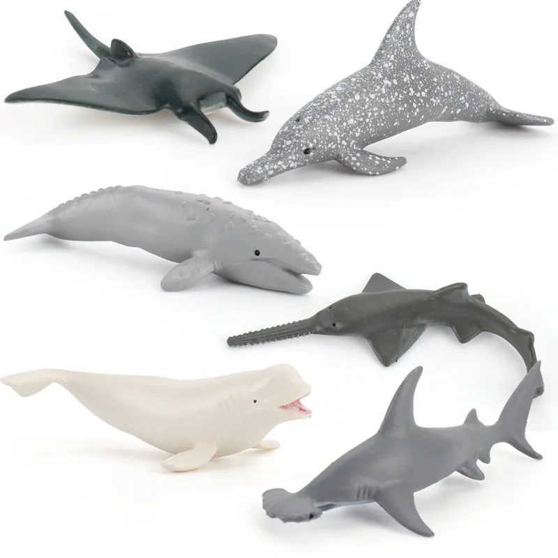 Marine Animal Figurine Playset - Whale, Penguin, Shark, Orca, Seal Toys