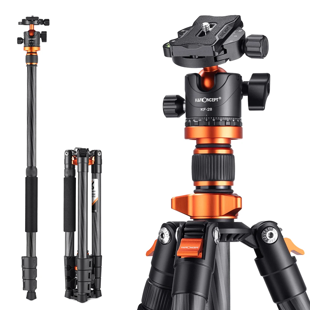 64"/1.6m Camera Tripod Lightweight Vlog Travel Tripod Compact Flexible & Portable 17.6lbs/8kg Load With Portable, For DSLR Cameras O234A1 BH-36 - View #11