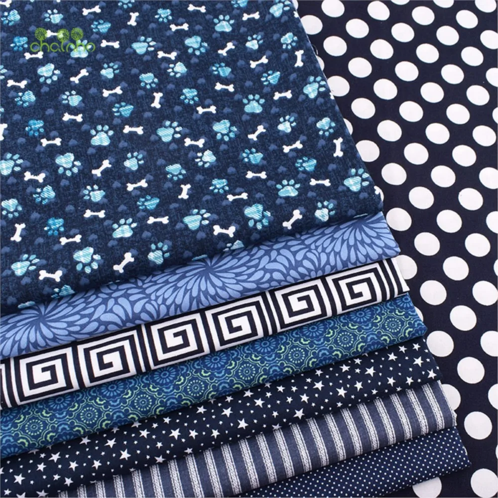 Chainho,Printed Plain Cotton Fabric,DIY Quilting Sewing Material,Patchwork Cloth,8 Bronzing Series Textile,20x25cm/Piece,15CD15