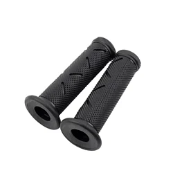 Premium 22mm Anti - Slip Motorcycle Handlebar Grips - Durable Rubber Construction for Enhanced Comfort and Control (Black)