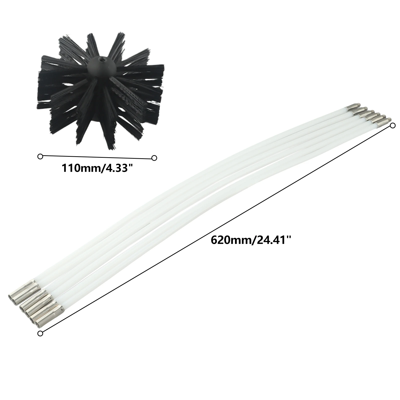 Chimney Pipe Inner Wall Cleaning Brush Bendable Electric Drill Cleaning Brush Adjust Rod Height Chimney Tools Accessori