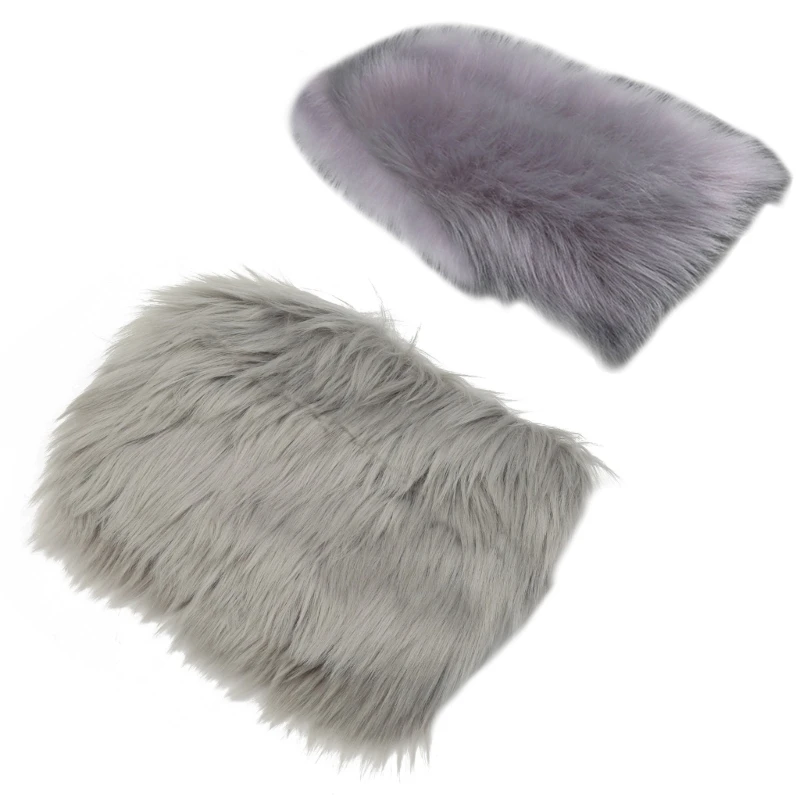 

For Car SUV Armrest Pad Box Pad Furry Cover Sheepskin Wool Fur Soft