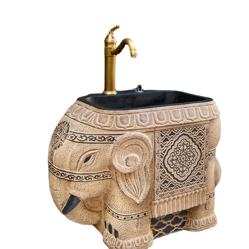 

Garden Outdoor Garden Balcony Sink Elephant Wash Mop Pool Yard Sink Balcony Creative Wash Mop Sink