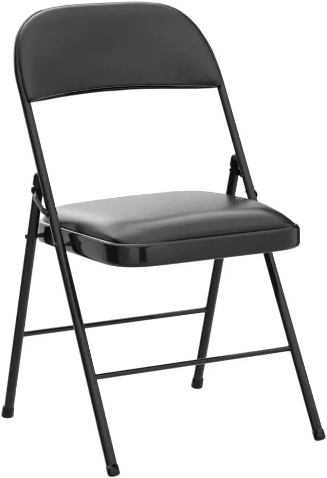 4 Pack Folding Chairs with Padded Vinyl Cushion Chairs with Comfortable Cushion and Durable Steel Frame for Home and Office 5