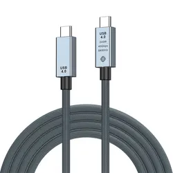 Ultra - High Speed USB4 Cable - 240W Fast Charging, 8K Data Transfer, Multiple Lengths Available - 2m (Grey)