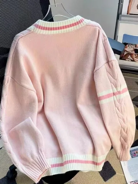 Sweet Bow Knitted Cardigans: Y2K Aesthetic Fashion Statement 3