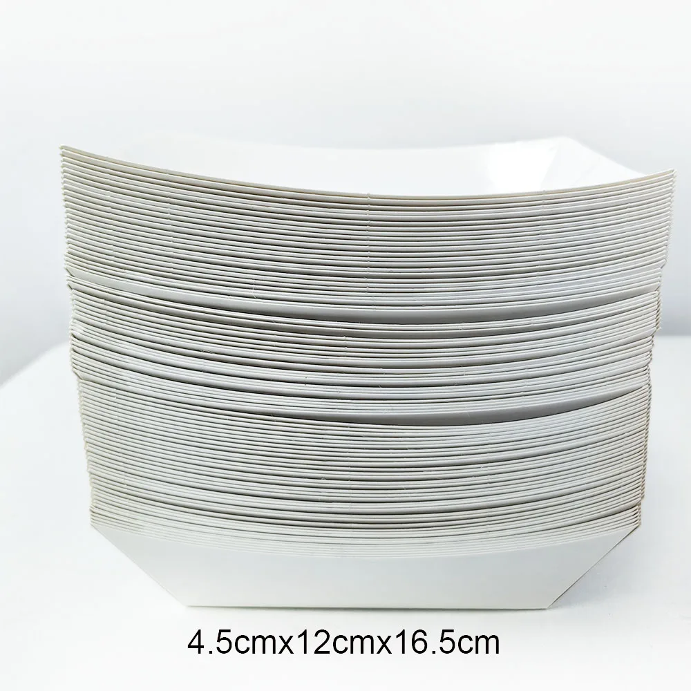 6/12/24PCS Disposable Paper Food Trays – Solid Color Snack Boats for Popcorn, Fries, Na... - SKU DPFT2126 - UGI Packaging