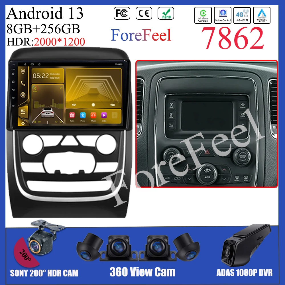 Lettore Multimediale Per Dodge Durango 3 Wd 2013 - 2020 Radio Android 13 Carplay Video Gps Lettore Multimediale Radio Cpu Dvd Stereo