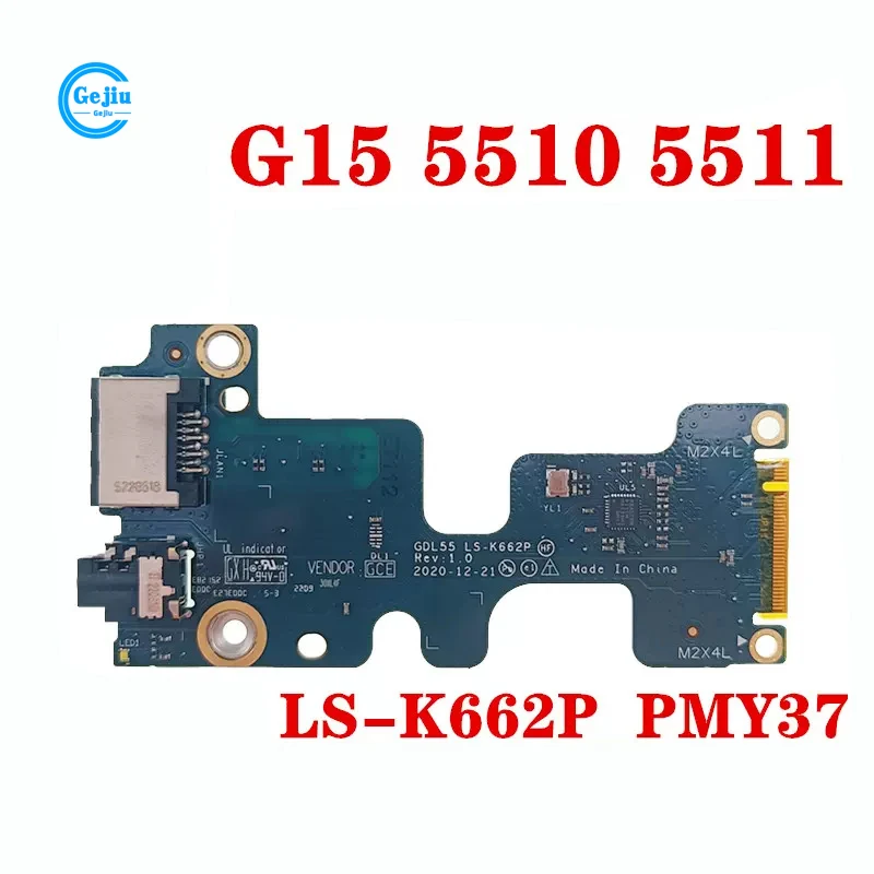 

New Original LAPTOP Replace Audio RJ45 Board For Dell G15 5510 5511 GDL55 LS-K662P PMY37 0PMY37
