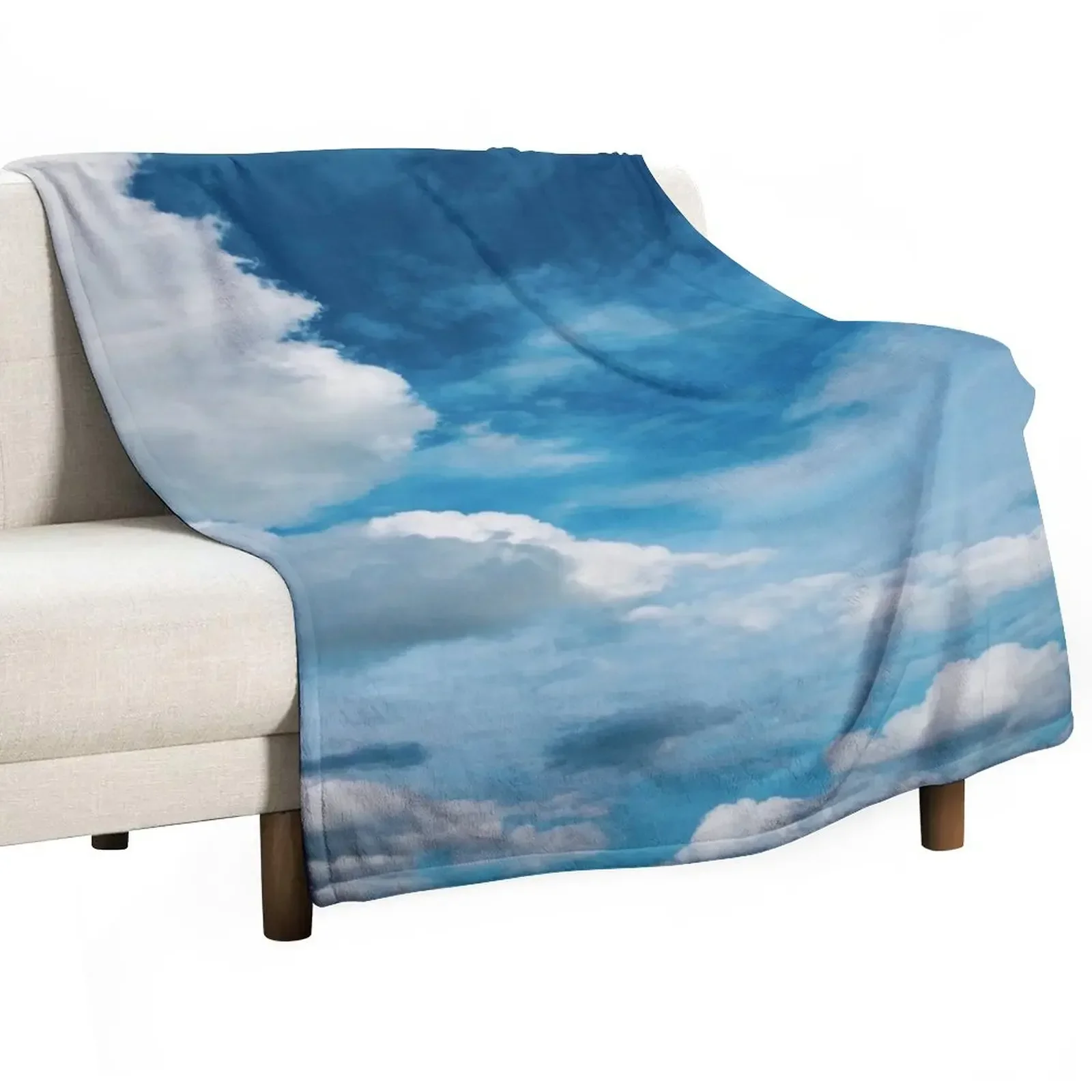 

Blue sky photography series Throw Blanket Soft Big wednesday Thin Blankets