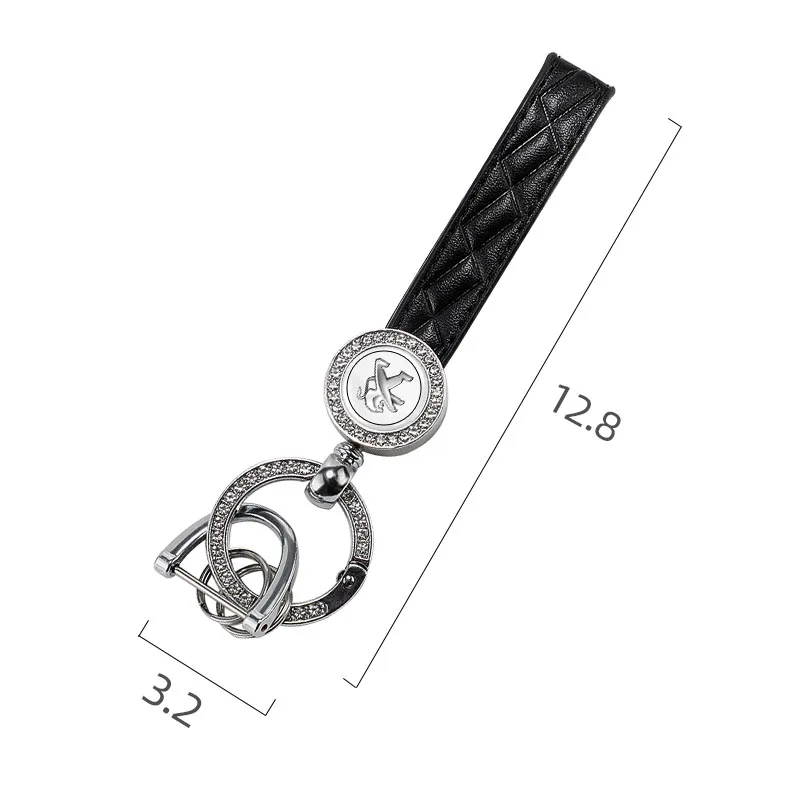 Crystal Car Keychain Auto Key Ring Decorative Pendant Accessories